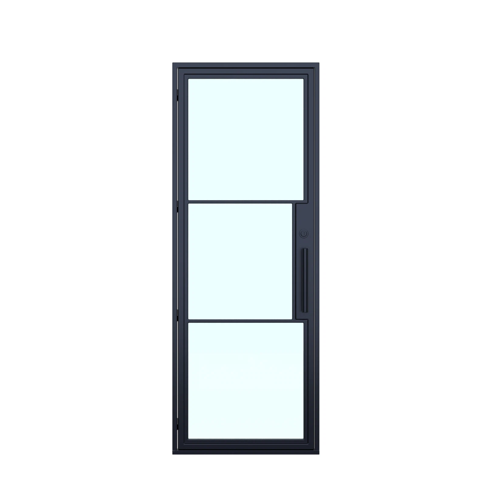 USA Builders Depot 3 Lite modern single steel entry door