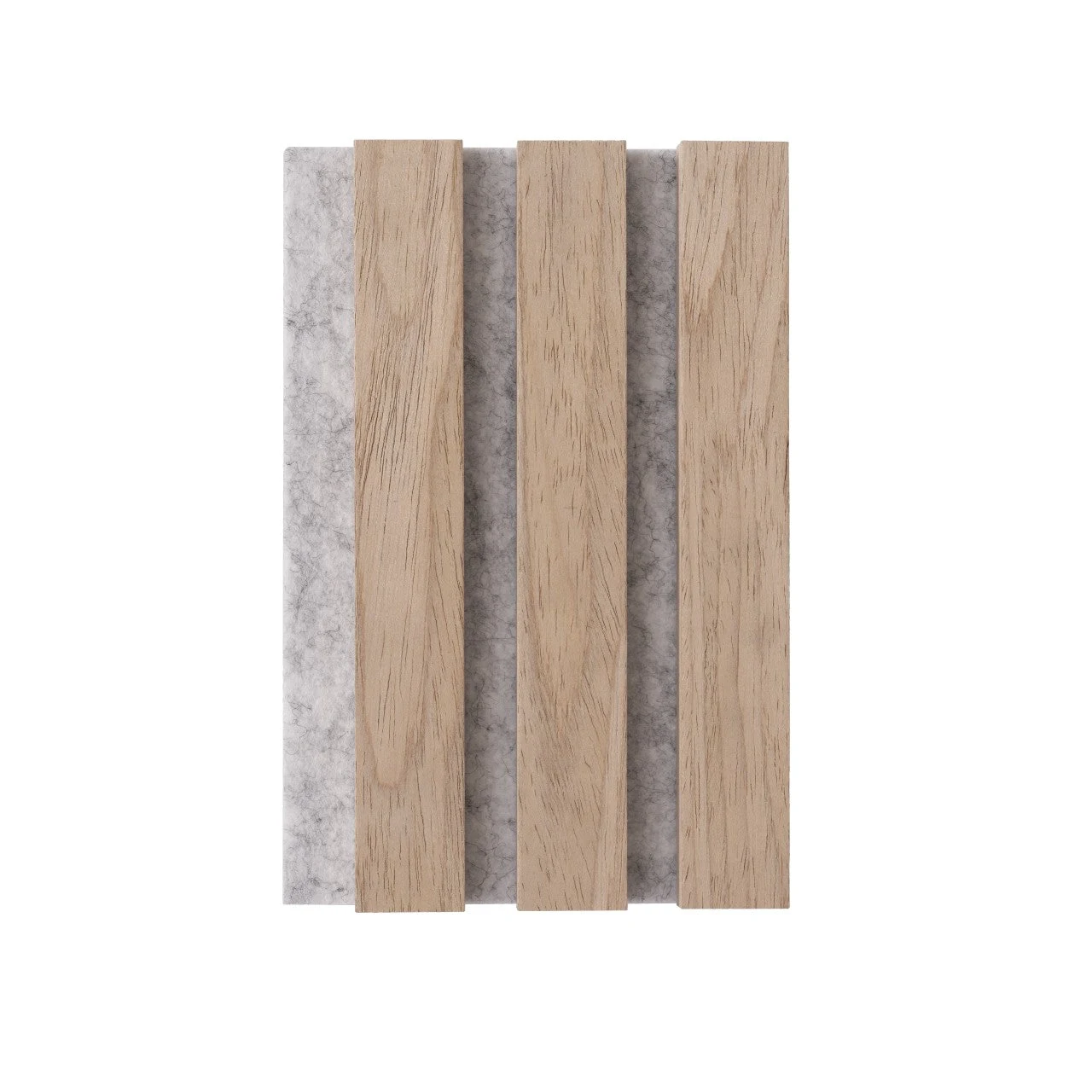 Luxury Acoustic Wall Panel in White Oak Grey Felt