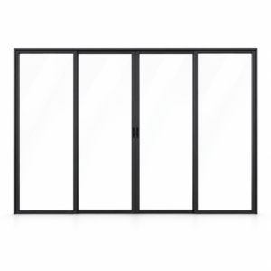1-Lite Interior Steel Sliding Pantry Door on a white background — product visualization