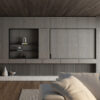 Natural Veneered Wall Panel Elm with Cathedral Grain Living