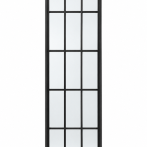 15 Lite steel sidelight, 3 columns by 5 rows, black frame on a white background