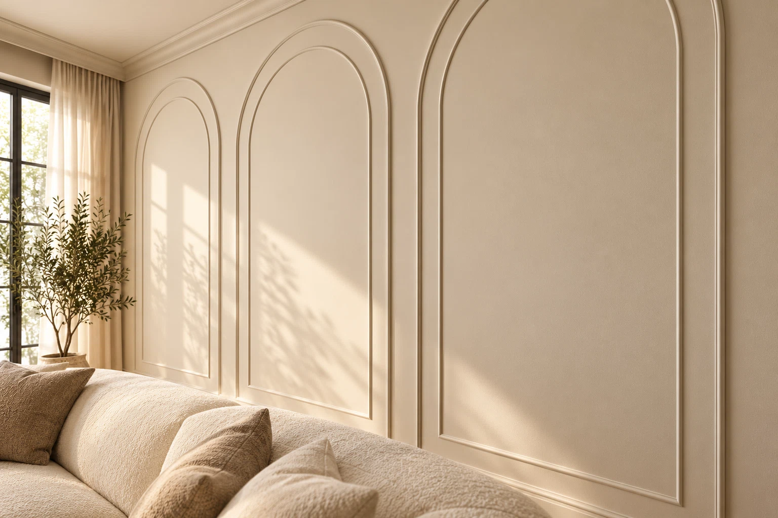 Arcelle custom wall panel concept — angled detail view