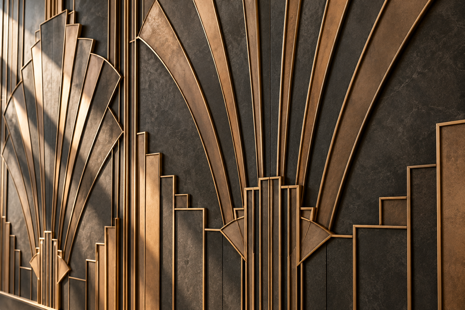 Deco custom wall panel — close-up design detail