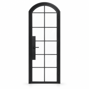 12 Lite Steel Pantry Arched Top French Door on a white background — product visualization