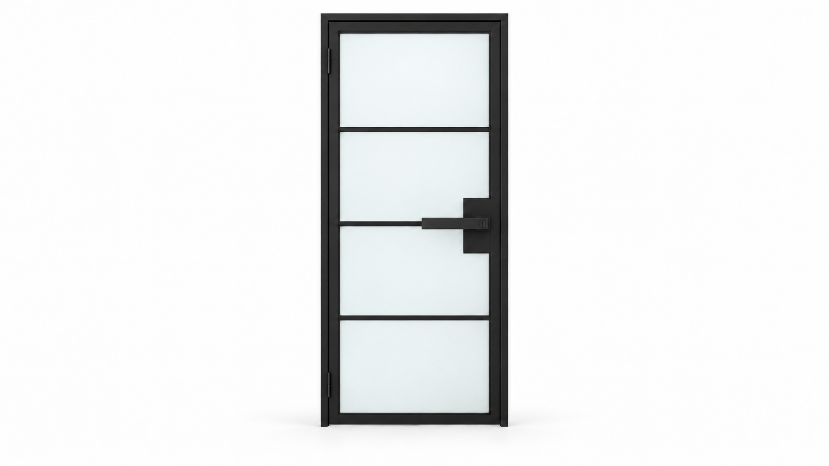 USABD 4 Lite frosted glass interior steel French door — studio view
