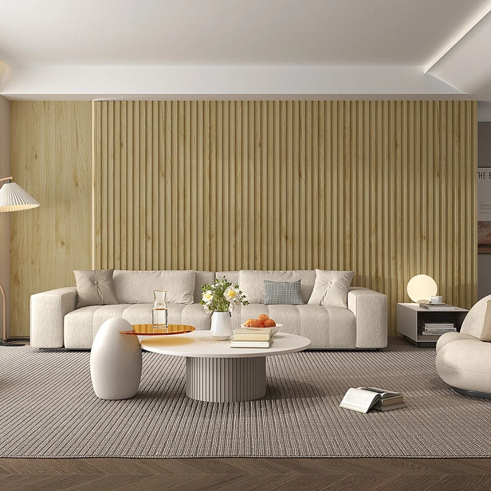 WPC Fluted Slat Wall Panel Butternut