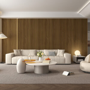 WPC Fluted Slat Wall Panel Forest Brown