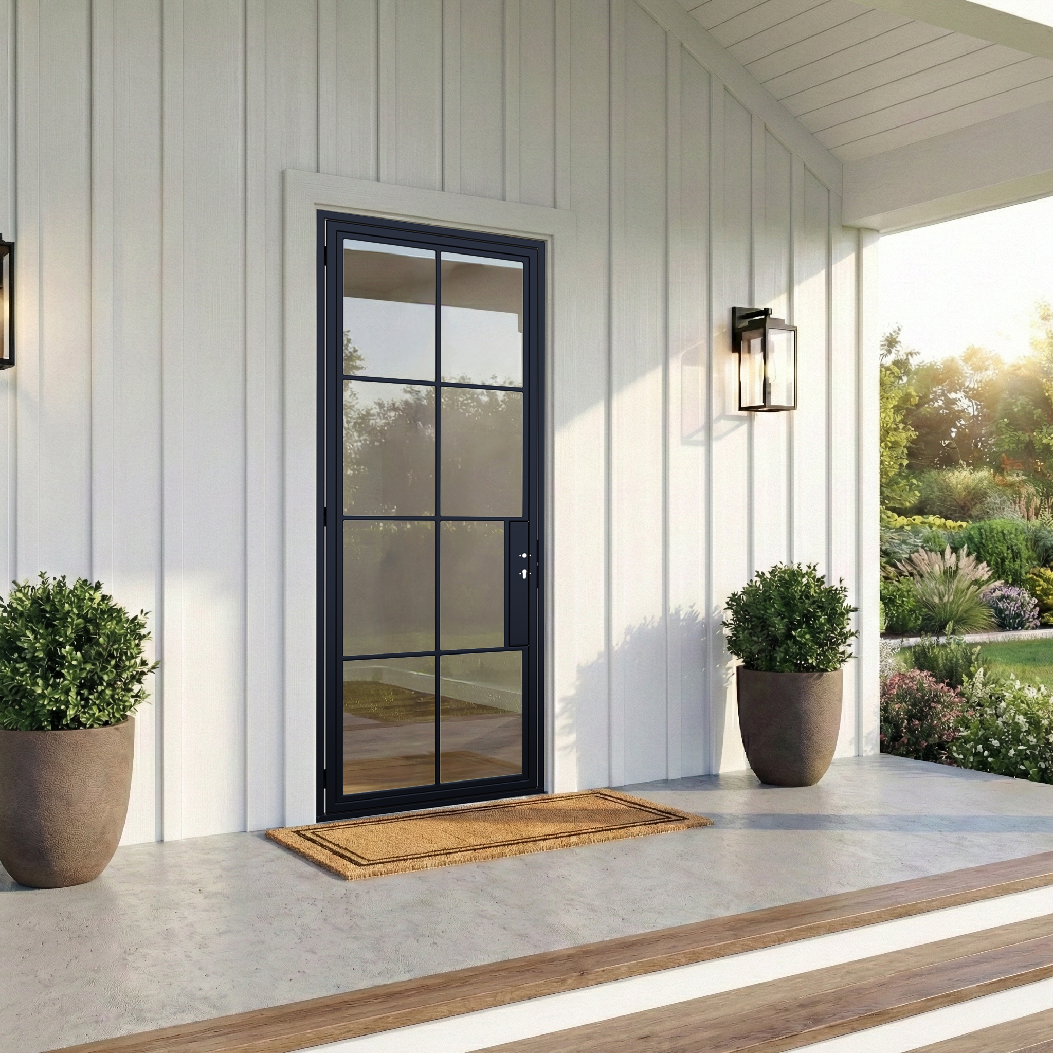 8 Lite - Single | Steel French Doors 36 x 80" - Image 5