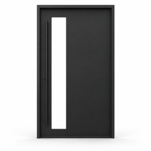 Belmont Pivot Steel Door on a white background — product visualization
