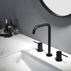 Dilusso Beasley 1.2 GPM Widespread Bathroom Faucet in Matte Black image
