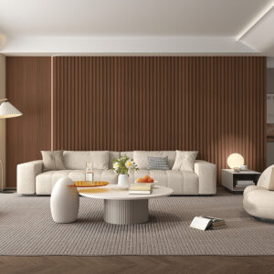 WPC Fluted Slat Wall Panel Retro Red