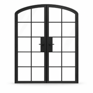 10 Lite Steel Pantry Arched Top French Double Door on a white background — product visualization