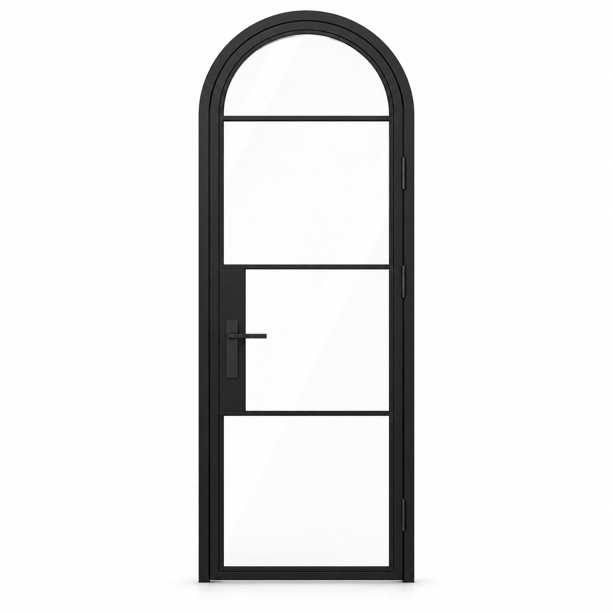 4 Lite Steel Pantry Round Top French Door on a white background — product visualization