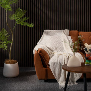 Luxury Acoustic Wall Panel, Smoked Oak