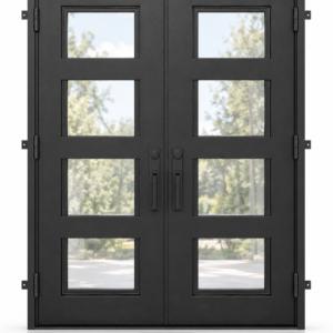 Framed 4 Lite Double Steel Door — studio design visualization