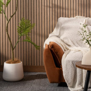 Top Wall Panel in White Oak Grey Felt