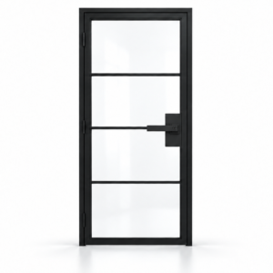 USABD 4 Lite clear glass interior French door with horizontal dividers — studio view