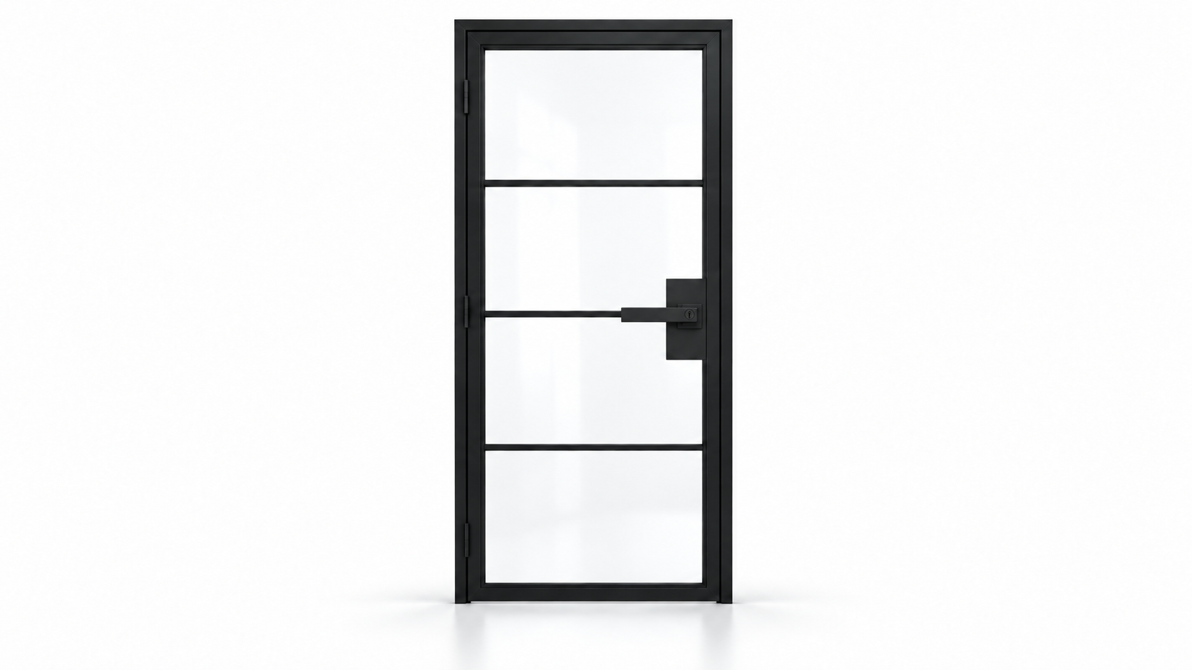 USABD 4 Lite clear glass interior French door with horizontal dividers — studio view