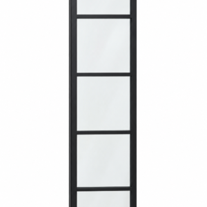 5 Lite steel sidelight, 1 columns by 5 rows, black frame on a white background