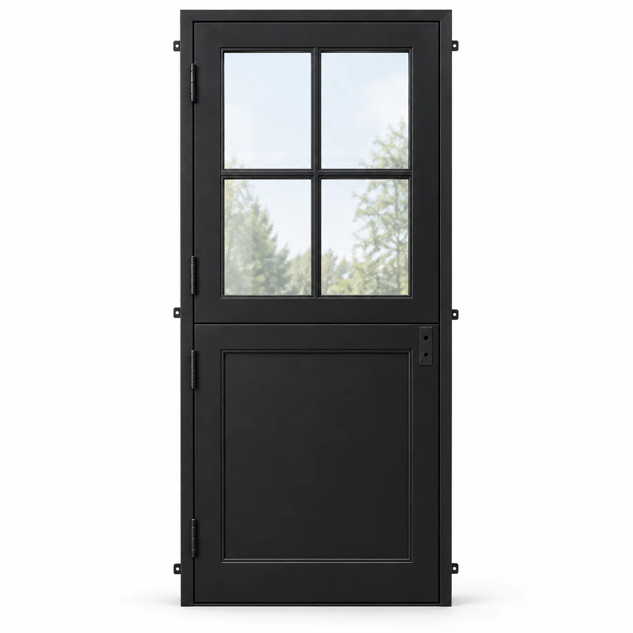 Paneled 4 Lite Single Dutch Steel Door — studio AI-generated design visualization