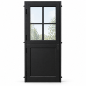 Paneled 4 Lite Single Dutch Steel Door — studio AI-generated design visualization