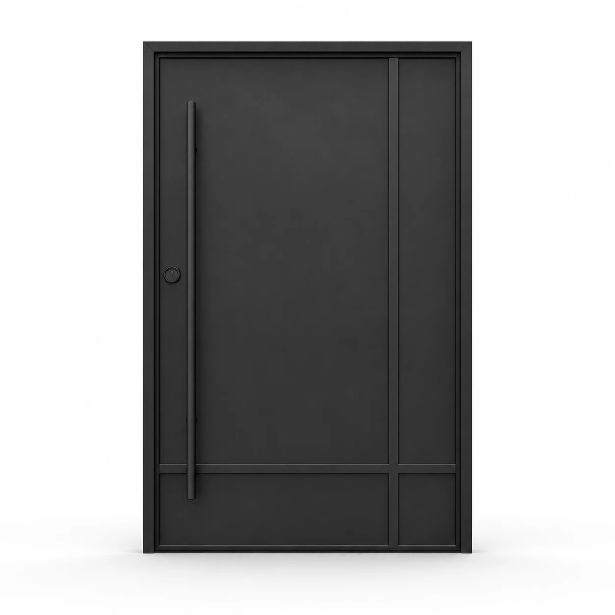 Arcadia Pivot Steel Door on a white background — product visualization