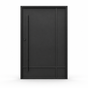 Arcadia Pivot Steel Door on a white background — product visualization