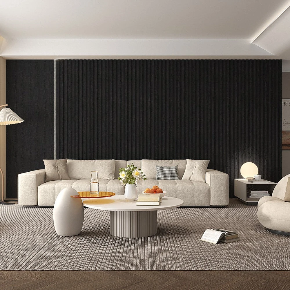 WPC Fluted Slat Wall Panel Black Ebony