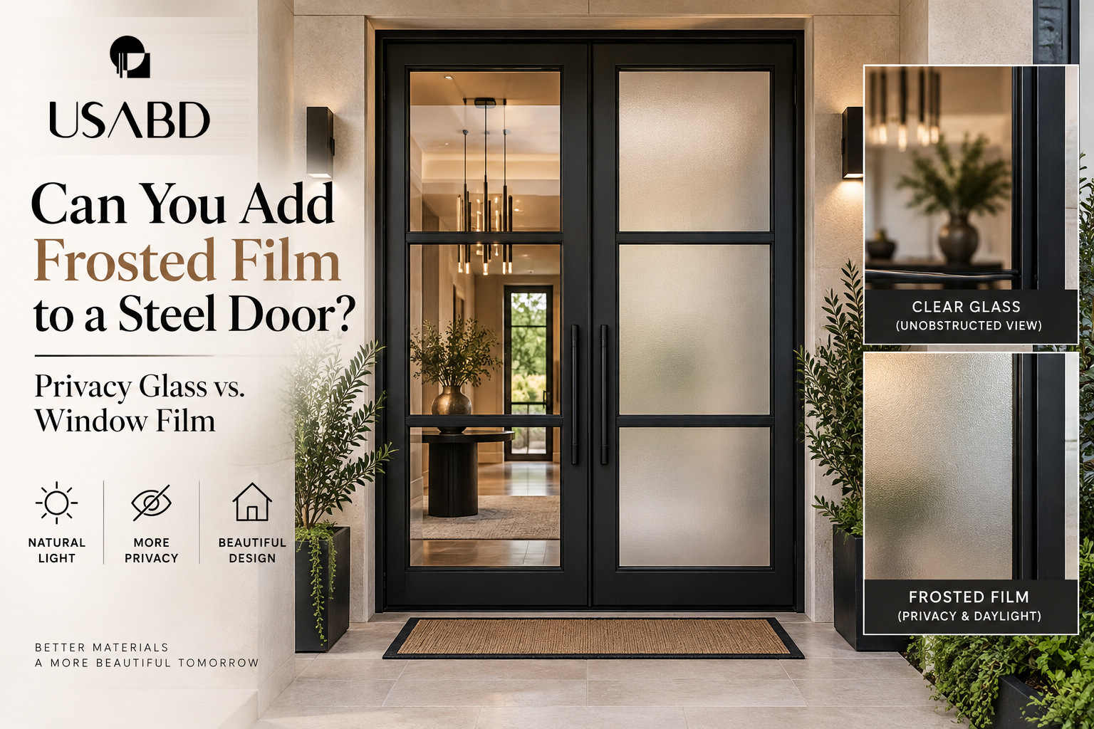 Can You Add Frosted Film to a Steel Door? Privacy Glass vs. Window Film