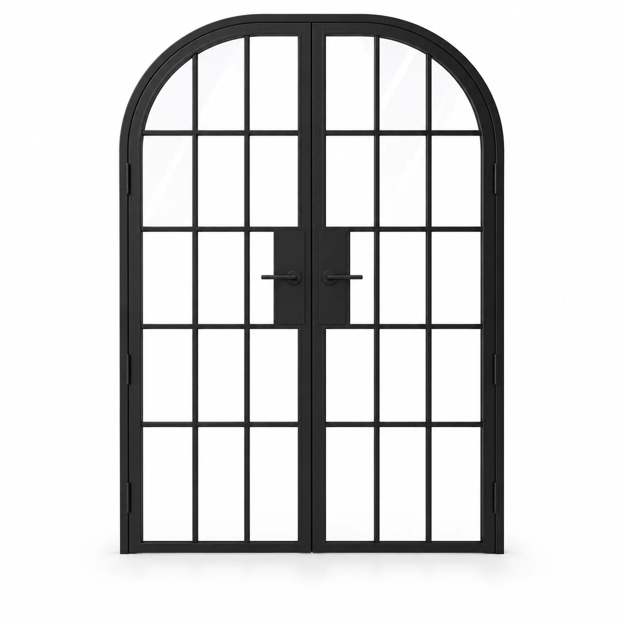 15 Lite Steel Pantry Round Top French Double Door on a white background — product visualization