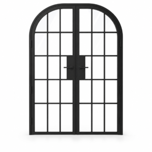 15 Lite Steel Pantry Round Top French Double Door on a white background — product visualization