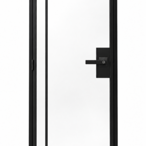 4 Lite Bottom Outward interior steel door with included keyed lever — studio