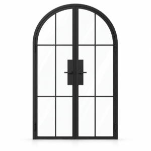 6 Lite Steel Pantry Round Top French Double Door on a white background — product visualization