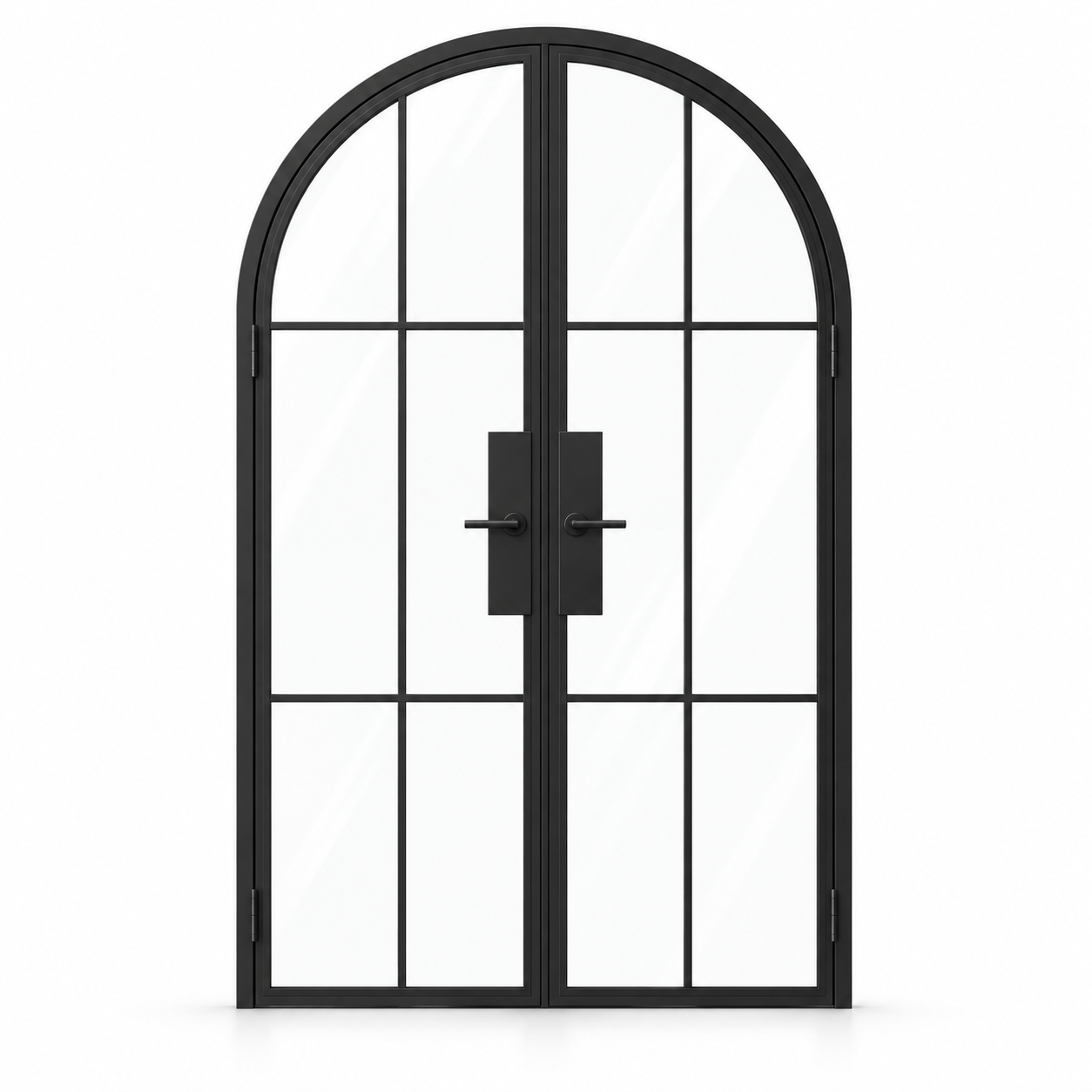 6 Lite Steel Pantry Round Top French Double Door on a white background — product visualization