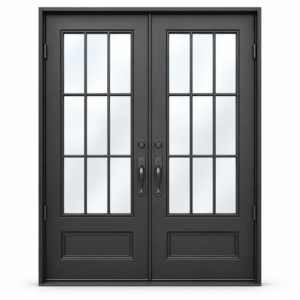 Crestvale Nine Panel Double on a white background — design visualization; hardware and finish are illustrative