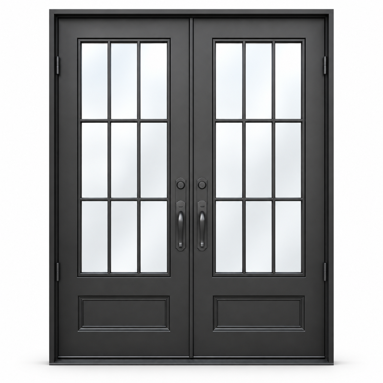 Crestvale Nine Panel Double on a white background — design visualization; hardware and finish are illustrative