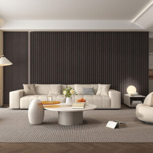WPC Fluted Slat Wall Panel Graphite Black