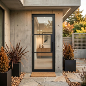 3 Lite Modern Single Steel Door 36x96"
