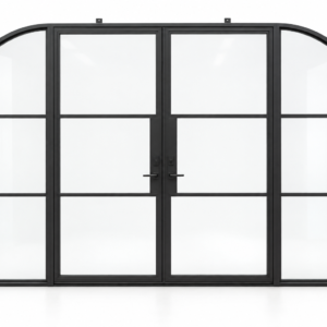 Radius 3 Lite Double Steel Door with Sidelights — studio product visualization