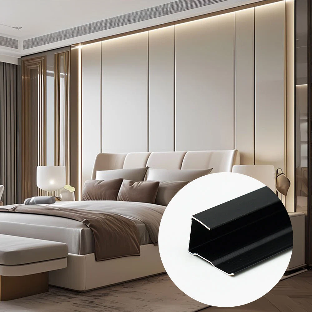 Aluminium Closed Trim Veneered Wall Panel