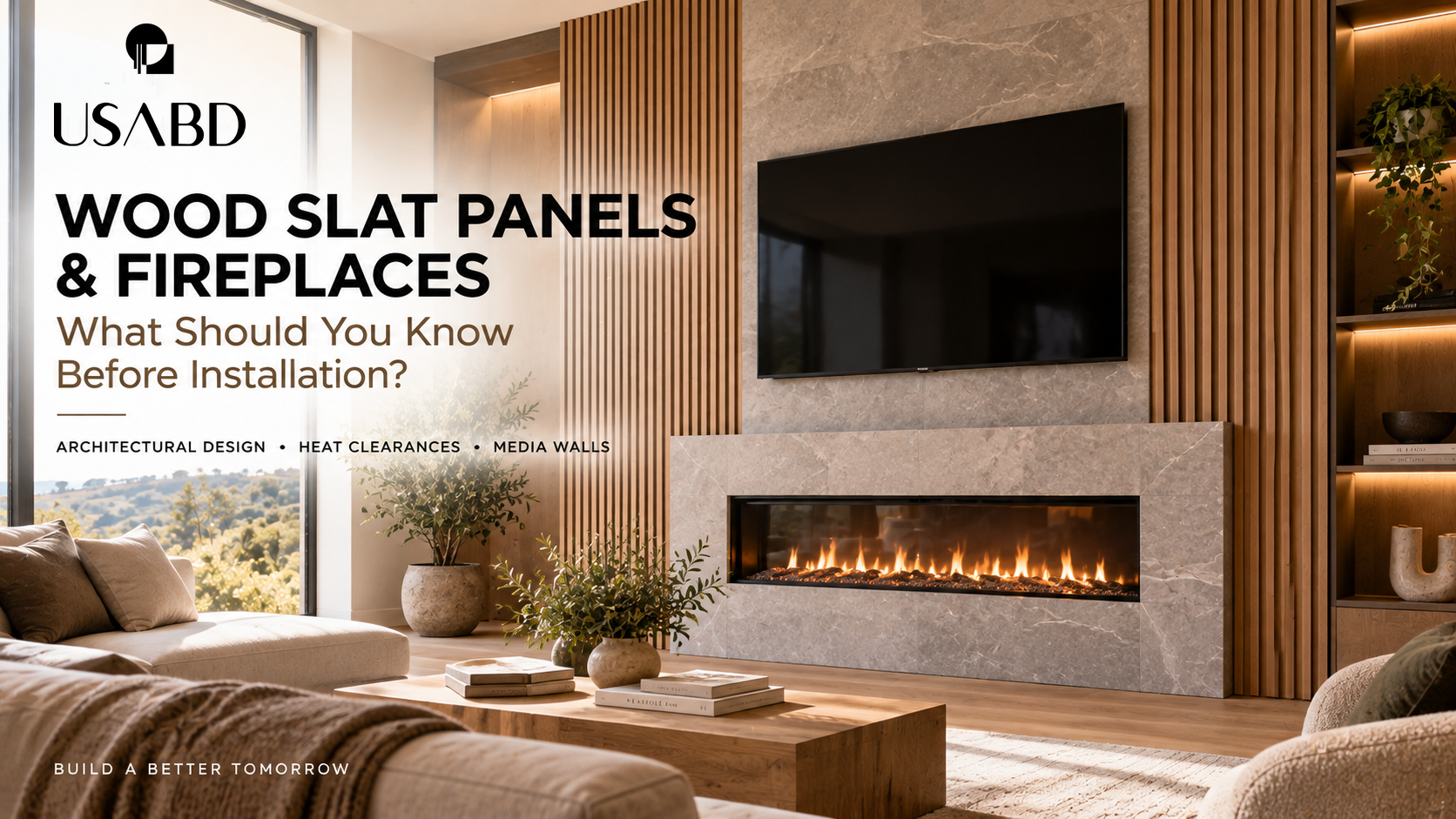 Can Acoustic Wood Slat Panels Go Around a Fireplace? Heat, Clearances & Media-Wall Design