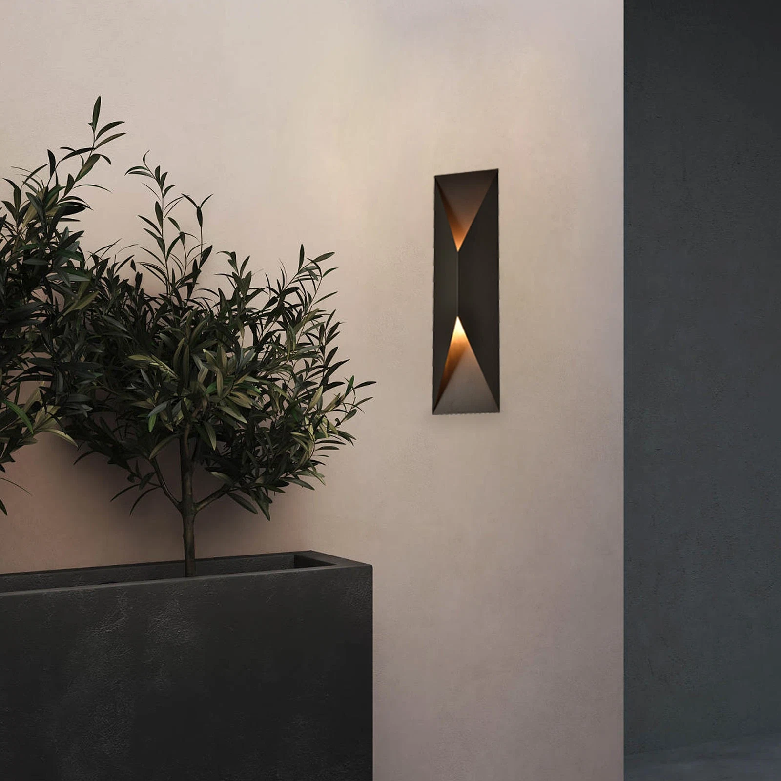 Crimsyn Black Outdoor LED Wall Sconce