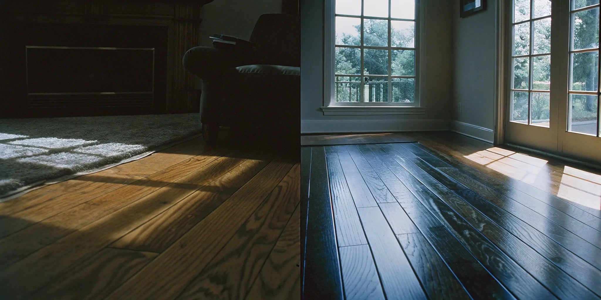 Engineered vs. solid hardwood flooring.