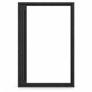 Full Lite Pivot - Flat Steel Door on a white background — product visualization