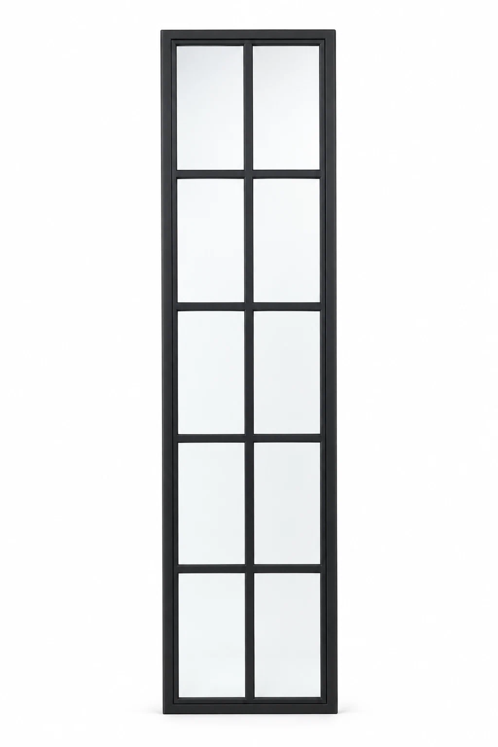 10 Lite steel sidelight, 2 columns by 5 rows, black frame on a white background