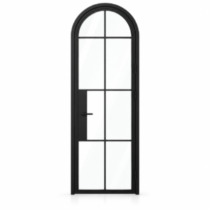 8 Lite Steel Pantry Round Top French Door on a white background — product visualization