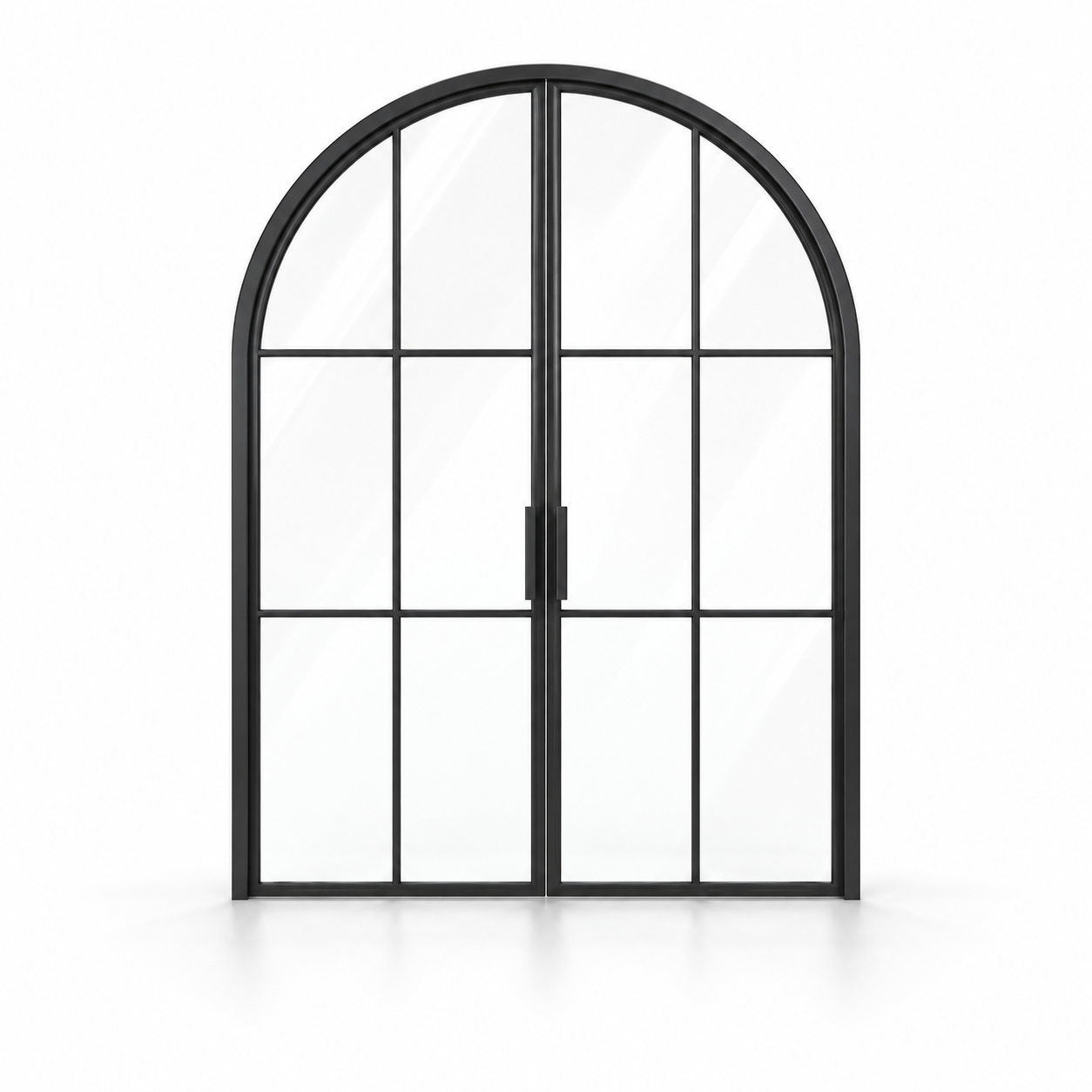 6-Lite Full-Arch Double Steel Pantry Door on a white background — product visualization