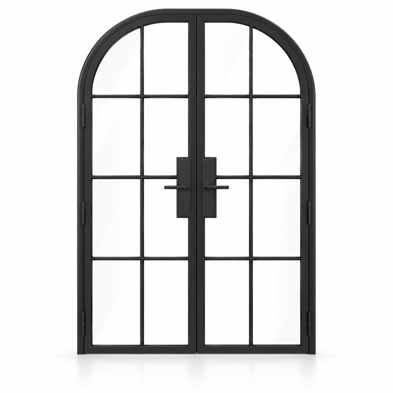 8 Lite Steel Pantry Round Top French Double Door on a white background — product visualization