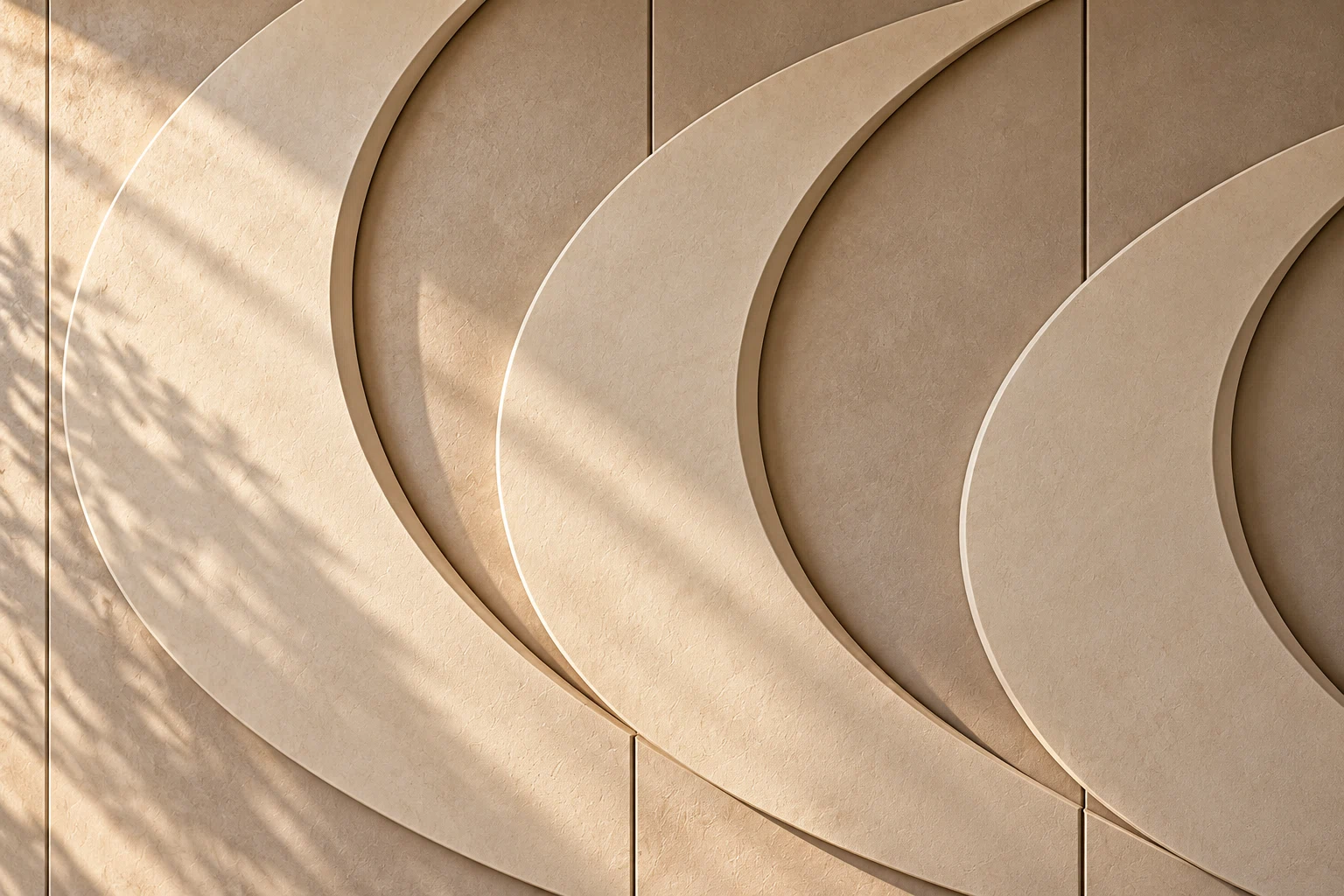 Crescent custom wall panel — close-up design detail