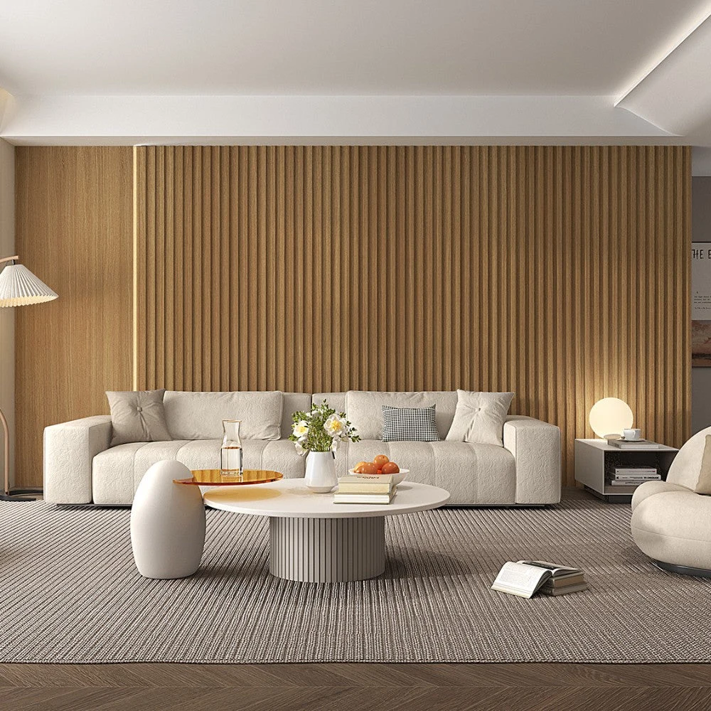 WPC Fluted Slat Wall Panel Sandalwood